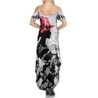 Kentucky Horse Racing Happy 151st Anniversary Summer Maxi Dress Silhouette Girl Derby Hat With Rose LT01