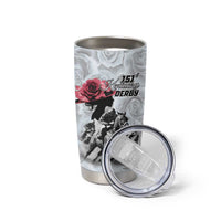 Kentucky Horse Racing Happy 151st Anniversary Tumbler Cup Silhouette Girl Derby Hat With Rose LT01