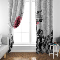 Kentucky Horse Racing Happy 151st Anniversary Window Curtain Silhouette Girl Derby Hat With Rose LT01