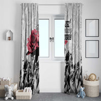 Kentucky Horse Racing Happy 151st Anniversary Window Curtain Silhouette Girl Derby Hat With Rose LT01