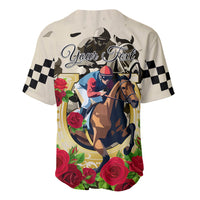 Kentucky Horse Racing Baseball Jersey The Run for the Roses - Wonder Print Shop