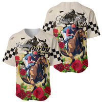 Kentucky Horse Racing Baseball Jersey The Run for the Roses - Wonder Print Shop