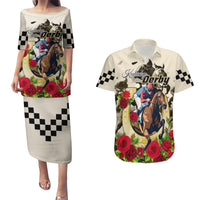 Kentucky Horse Racing Couples Matching Puletasi and Hawaiian Shirt The Run for the Roses - Wonder Print Shop
