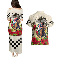 Kentucky Horse Racing Couples Matching Puletasi and Hawaiian Shirt The Run for the Roses - Wonder Print Shop