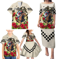 Kentucky Horse Racing Family Matching Puletasi and Hawaiian Shirt The Run for the Roses - Wonder Print Shop
