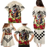 Kentucky Horse Racing Family Matching Puletasi and Hawaiian Shirt The Run for the Roses - Wonder Print Shop