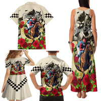 Kentucky Horse Racing Family Matching Tank Maxi Dress and Hawaiian Shirt The Run for the Roses - Wonder Print Shop