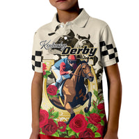 Kentucky Horse Racing Kid Polo Shirt The Run for the Roses - Wonder Print Shop