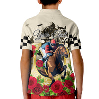 Kentucky Horse Racing Kid Polo Shirt The Run for the Roses - Wonder Print Shop