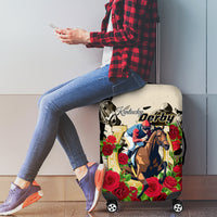Kentucky Horse Racing Luggage Cover The Run for the Roses - Wonder Print Shop
