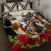 Kentucky Horse Racing Quilt Bed Set The Run for the Roses - Wonder Print Shop
