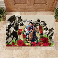 Kentucky Horse Racing Rubber Doormat The Run for the Roses - Wonder Print Shop