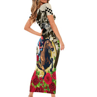 Kentucky Horse Racing Short Sleeve Bodycon Dress The Run for the Roses - Wonder Print Shop