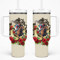 Kentucky Horse Racing Tumbler With Handle The Run for the Roses - Wonder Print Shop
