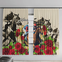 Kentucky Horse Racing Window Curtain The Run for the Roses - Wonder Print Shop