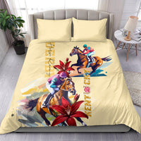 Kentucky Bedding Set Horse Racing Lily Stargazer - Wonder Print Shop