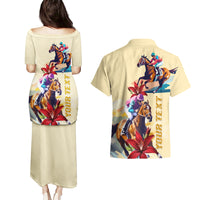 Kentucky Couples Matching Puletasi and Hawaiian Shirt Horse Racing Lily Stargazer - Wonder Print Shop