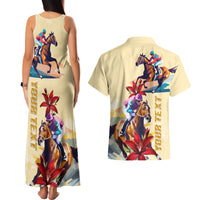 Kentucky Couples Matching Tank Maxi Dress and Hawaiian Shirt Horse Racing Lily Stargazer - Wonder Print Shop