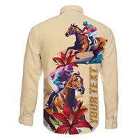 Kentucky Family Matching Off Shoulder Long Sleeve Dress and Hawaiian Shirt Horse Racing Lily Stargazer - Wonder Print Shop