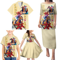 Kentucky Family Matching Puletasi and Hawaiian Shirt Horse Racing Lily Stargazer - Wonder Print Shop