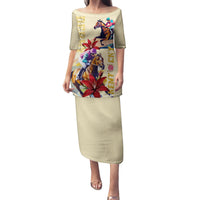 Kentucky Family Matching Puletasi and Hawaiian Shirt Horse Racing Lily Stargazer - Wonder Print Shop