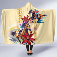 Kentucky Derby Hooded Blanket Horse Racing Lily Stargazer