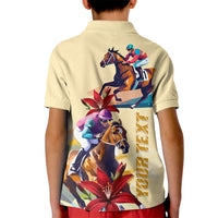 Kentucky Kid Polo Shirt Horse Racing Lily Stargazer - Wonder Print Shop