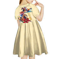 Kentucky Kid Short Sleeve Dress Horse Racing Lily Stargazer - Wonder Print Shop