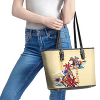 Kentucky Leather Tote Bag Horse Racing Lily Stargazer - Wonder Print Shop