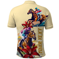 Kentucky Polo Shirt Horse Racing Lily Stargazer - Wonder Print Shop