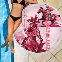 Kentucky Beach Blanket Horse Racing Lily Stargazer Pink Version - Wonder Print Shop