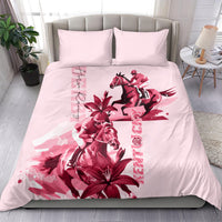 Kentucky Bedding Set Horse Racing Lily Stargazer Pink Version - Wonder Print Shop