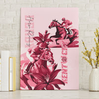 Kentucky Canvas Wall Art Horse Racing Lily Stargazer Pink Version - Wonder Print Shop