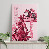 Kentucky Canvas Wall Art Horse Racing Lily Stargazer Pink Version - Wonder Print Shop