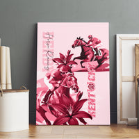 Kentucky Canvas Wall Art Horse Racing Lily Stargazer Pink Version - Wonder Print Shop