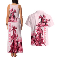 Kentucky Couples Matching Tank Maxi Dress and Hawaiian Shirt Horse Racing Lily Stargazer Pink Version - Wonder Print Shop