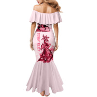 Kentucky Family Matching Mermaid Dress and Hawaiian Shirt Horse Racing Lily Stargazer Pink Version - Wonder Print Shop