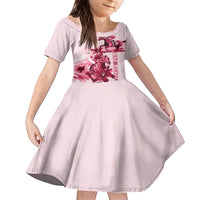 Kentucky Family Matching Short Sleeve Bodycon Dress and Hawaiian Shirt Horse Racing Lily Stargazer Pink Version - Wonder Print Shop