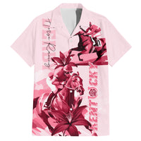 Kentucky Family Matching Short Sleeve Bodycon Dress and Hawaiian Shirt Horse Racing Lily Stargazer Pink Version - Wonder Print Shop