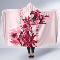 Kentucky Derby Hooded Blanket Horse Racing Lily Stargazer Pink Version