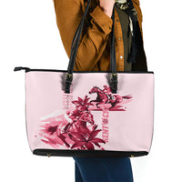 Kentucky Leather Tote Bag Horse Racing Lily Stargazer Pink Version - Wonder Print Shop