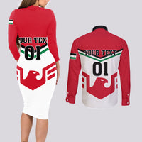 Jordan Football Couples Matching Long Sleeve Bodycon Dress and Long Sleeve Button Shirt The Chivalrous Go Champion - Wonder Print Shop