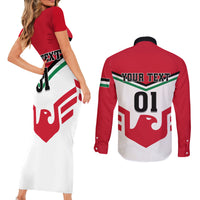 Jordan Football Couples Matching Short Sleeve Bodycon Dress and Long Sleeve Button Shirt The Chivalrous Go Champion - Wonder Print Shop