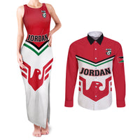 Jordan Football Couples Matching Tank Maxi Dress and Long Sleeve Button Shirt The Chivalrous Go Champion - Wonder Print Shop