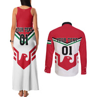 Jordan Football Couples Matching Tank Maxi Dress and Long Sleeve Button Shirt The Chivalrous Go Champion - Wonder Print Shop