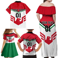 Jordan Football Family Matching Off Shoulder Maxi Dress and Hawaiian Shirt The Chivalrous Go Champion - Wonder Print Shop