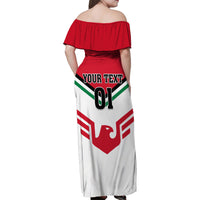 Jordan Football Family Matching Off Shoulder Maxi Dress and Hawaiian Shirt The Chivalrous Go Champion - Wonder Print Shop