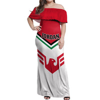 Jordan Football Off Shoulder Maxi Dress The Chivalrous Go Champion - Wonder Print Shop