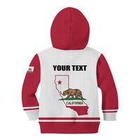 Personalized California Republic Kid Hoodie Red Star The Bear Flag