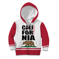 Personalized California Republic Kid Hoodie Red Star The Bear Flag
